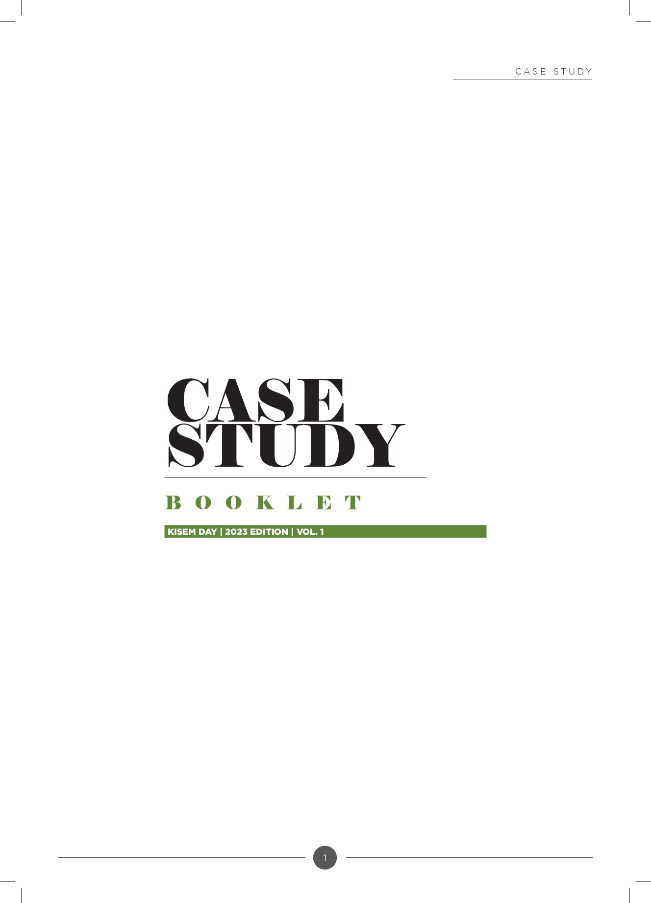 Case Study Booklet – Cover